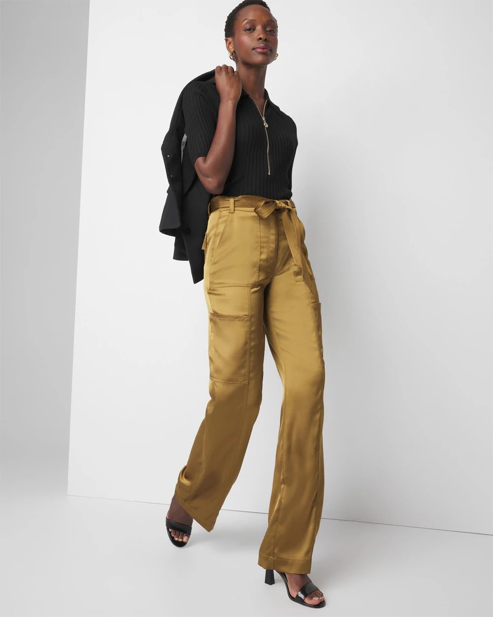 Belted Utility Wide Leg Trouser