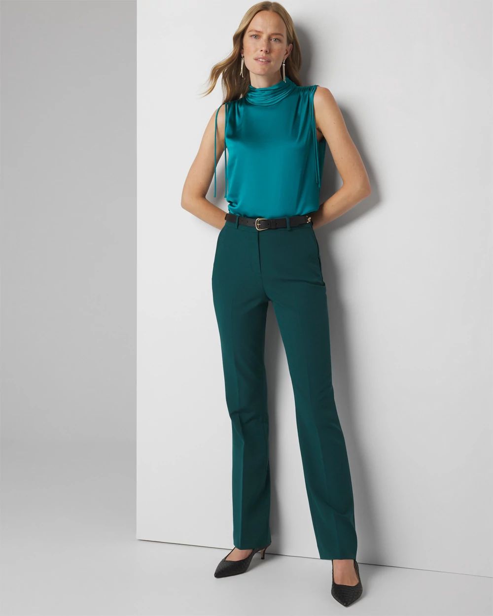 Slim Flare Woven Pants