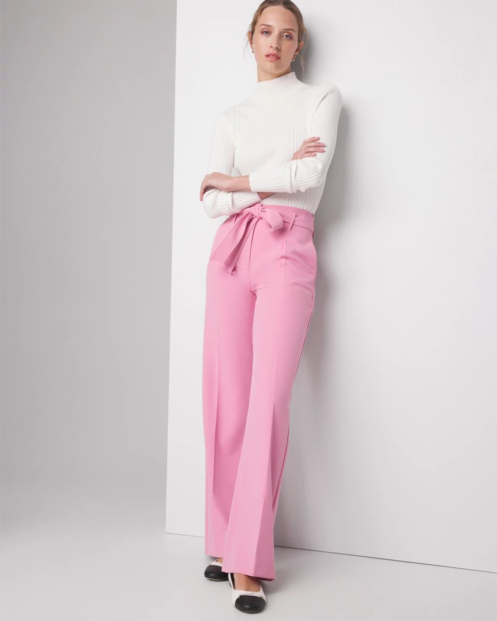 WHBM® Belted Luna Wide Leg Trousers