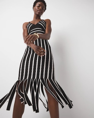 Halter Sweater Dress with Fringe click to view larger image.