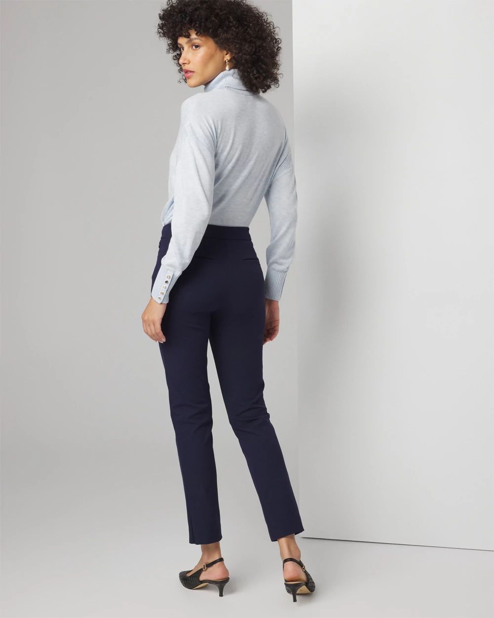Mid-Rise Stovepipe Pants