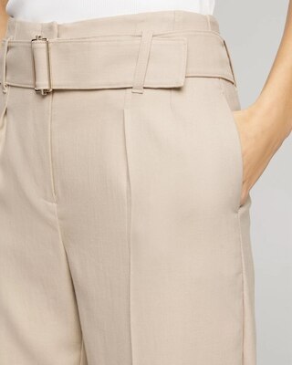 Belted Wide-Leg Woven Pants click to view larger image.