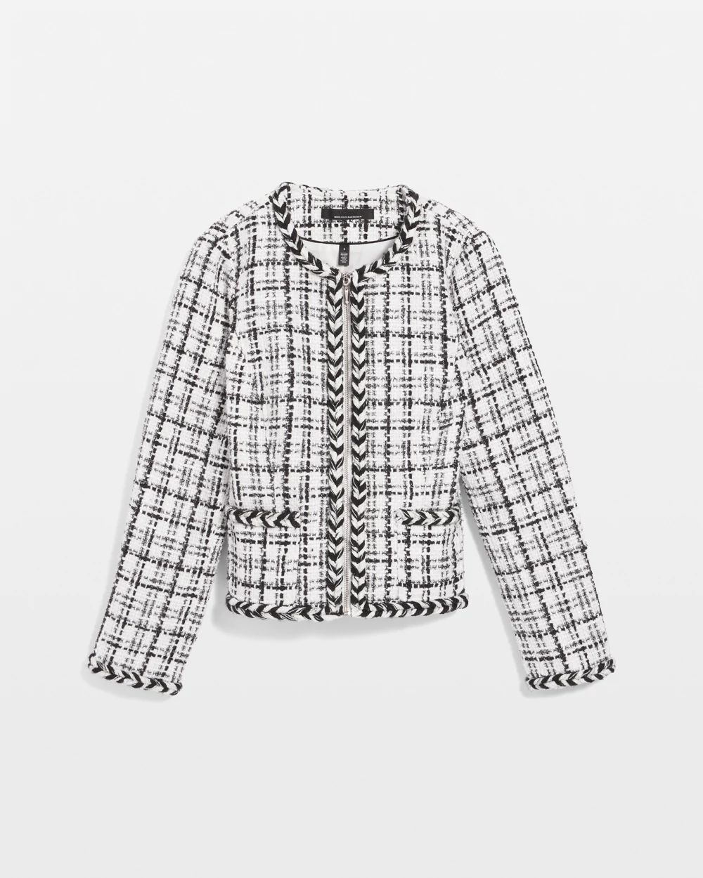 Braided Trim Tweed Jacket