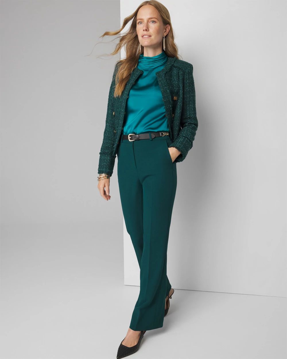 Slim Flare Woven Pants