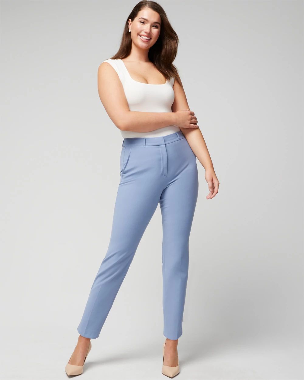 Curvy WHBM® Elle Slim Ankle Comfort Stretch Pant
