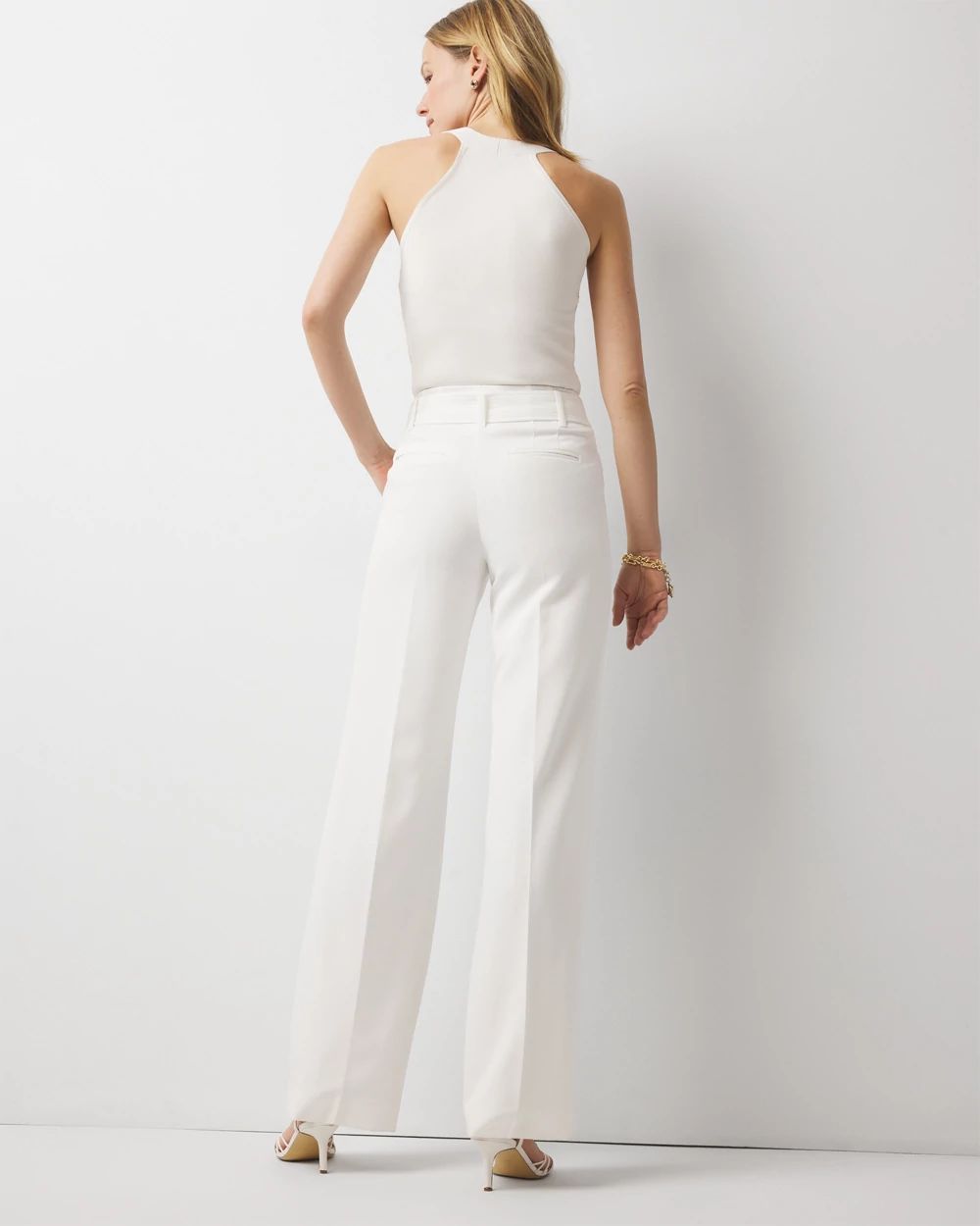 Petite Belted Utility Wide Leg Pant