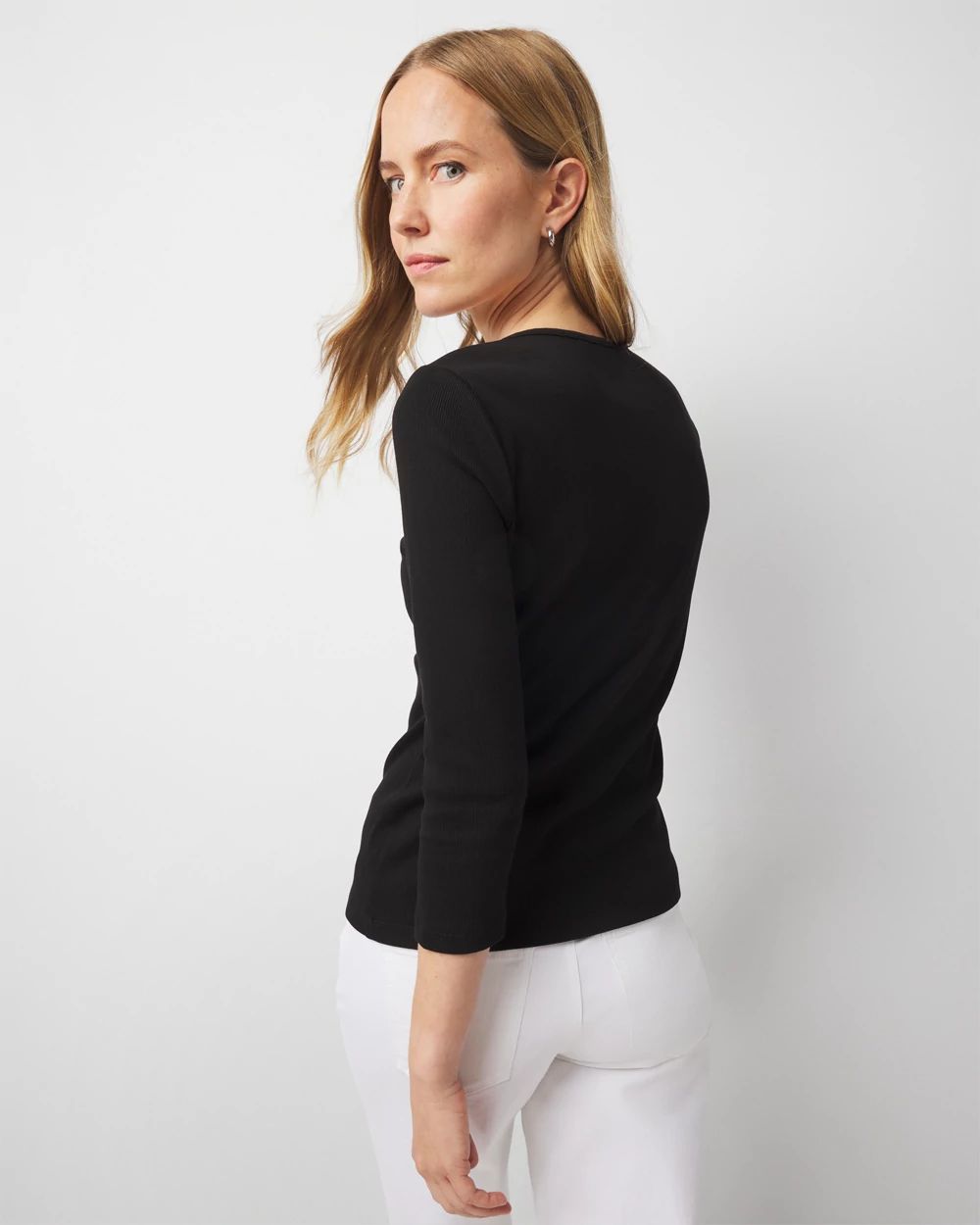 WHBM FORME™  Ribbed Stretch Boatneck Top