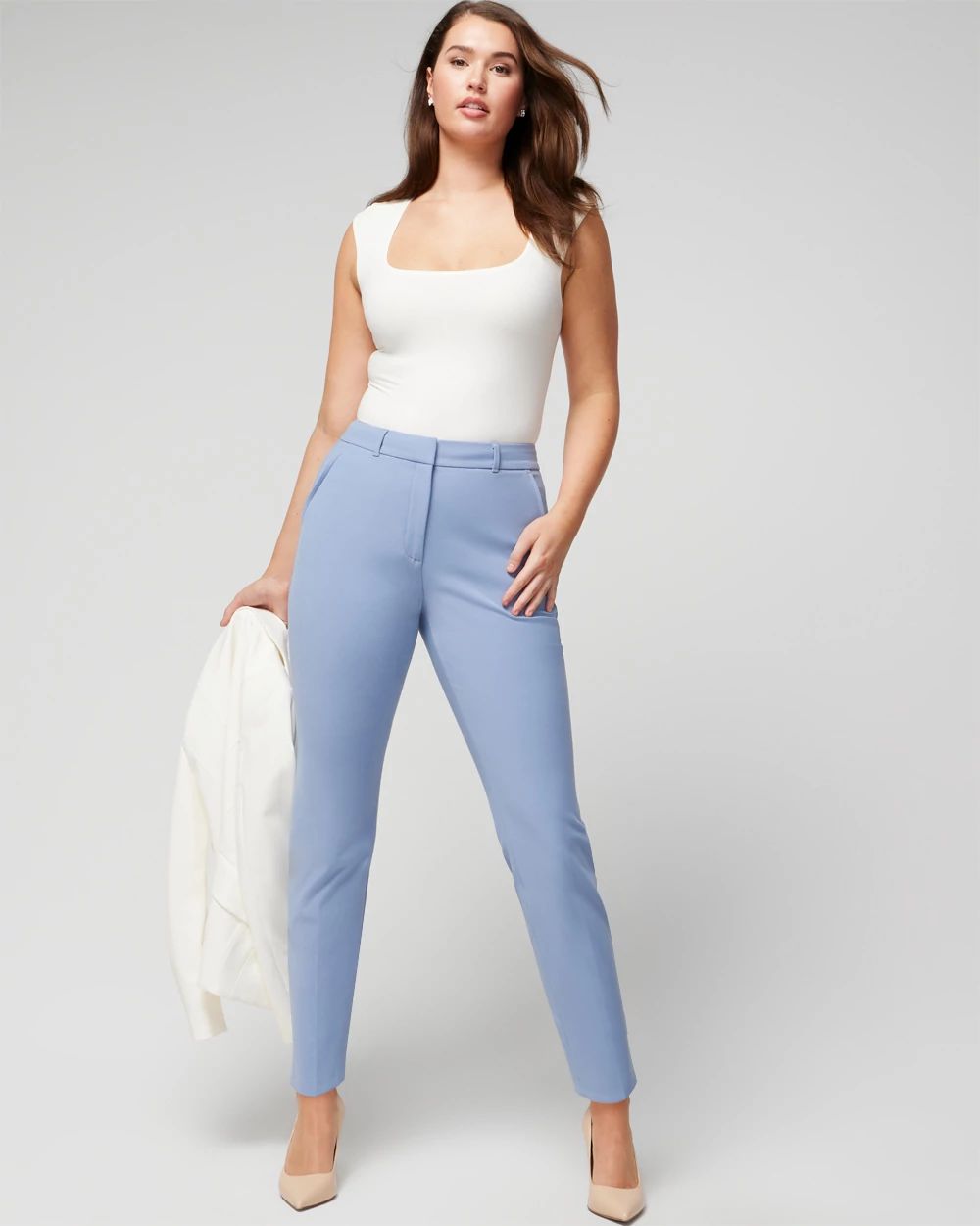 Curvy WHBM® Elle Slim Ankle Comfort Stretch Pant