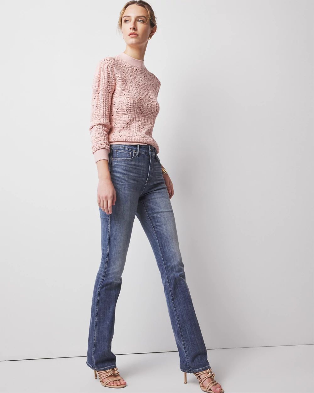 High-Rise Skinny Flare Jeans
