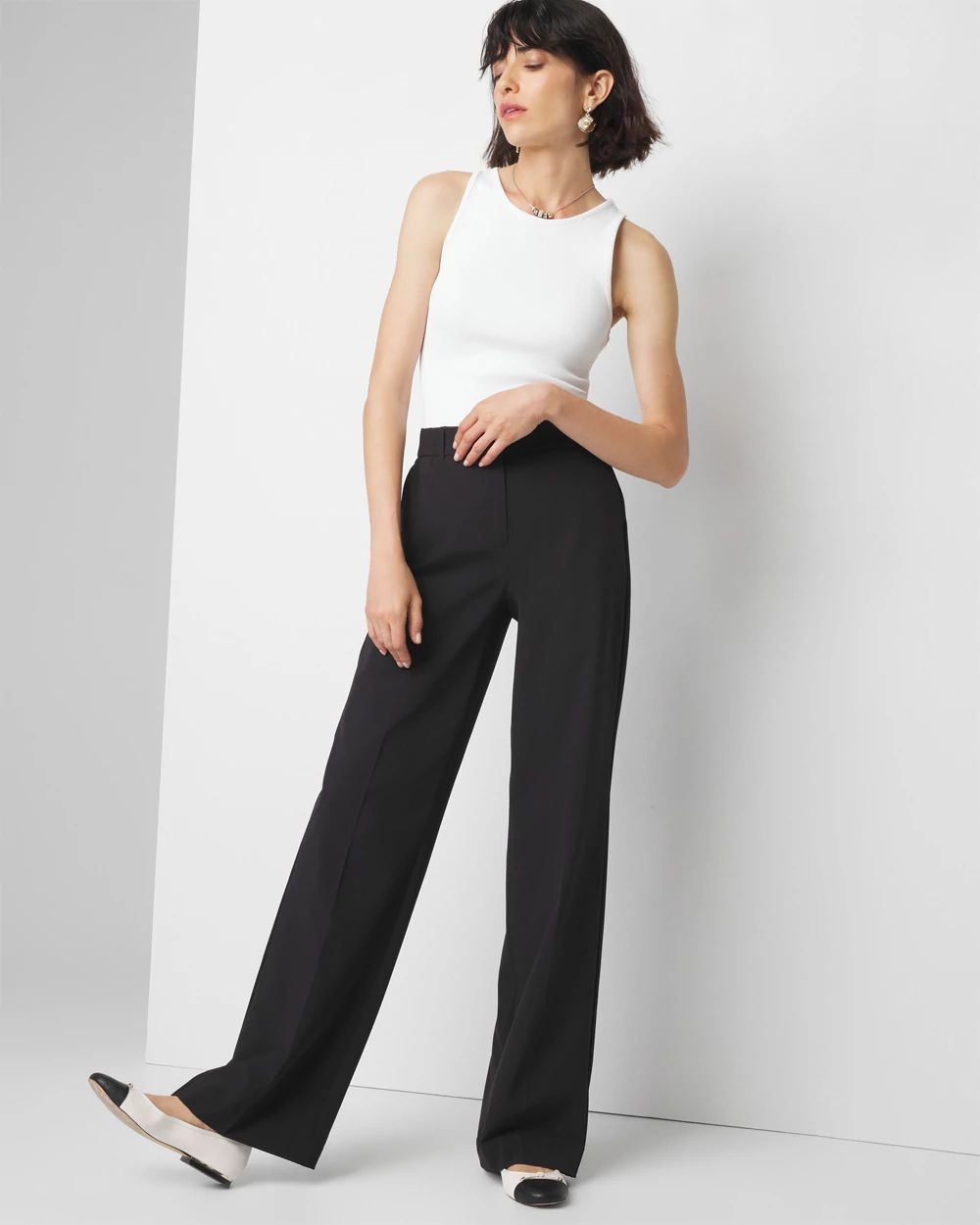 WHBM® Lightweight Luna Wide Leg Trousers