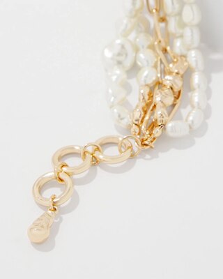 Gold + Pearl Multiple Strand Bracelet