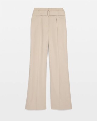 Belted Wide-Leg Woven Pants click to view larger image.