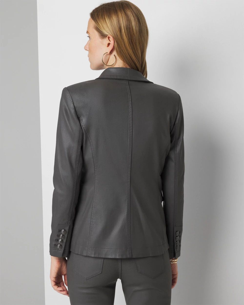 WHBM® Coated Denim Studio Blazer