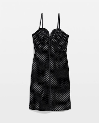 Strapless Studded Velvet Mini Dress
