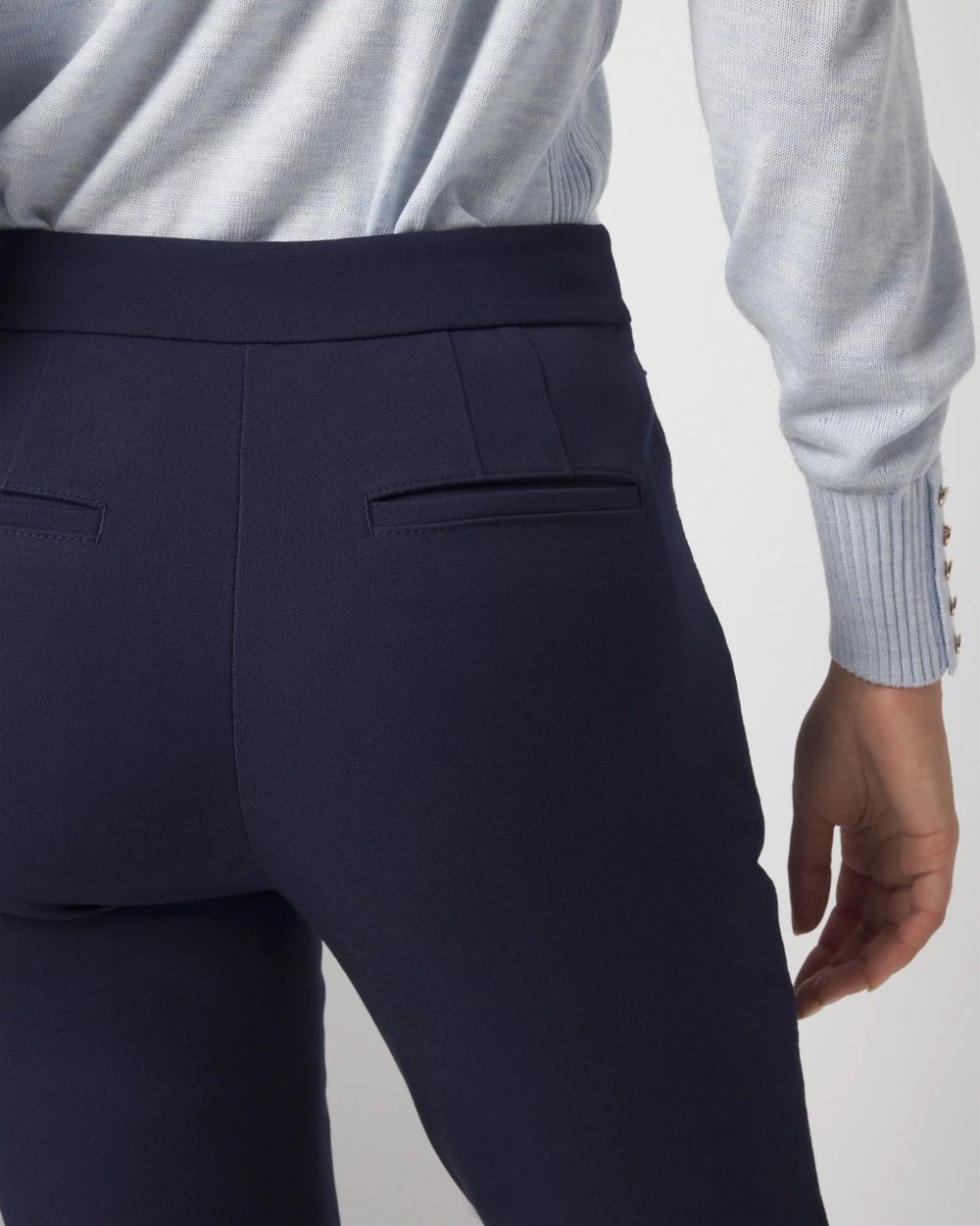 Mid-Rise Stovepipe Pants