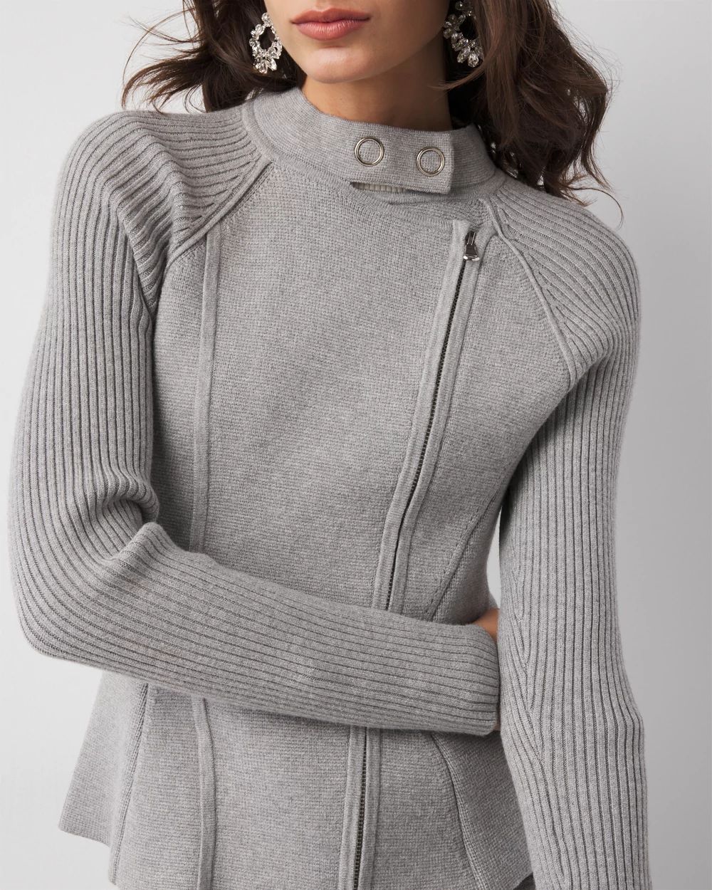 Moto Sweater Jacket