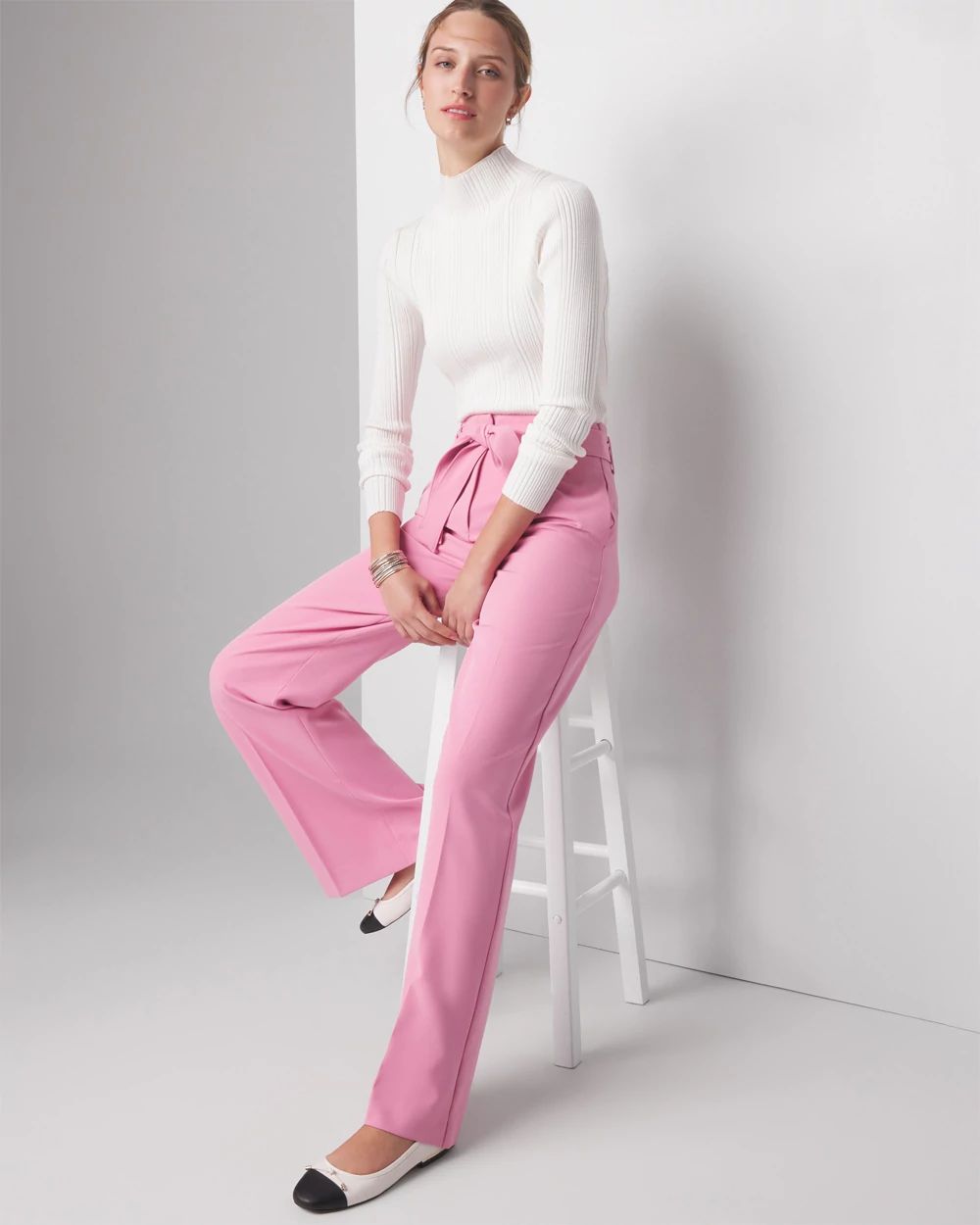 WHBM® Belted Luna Wide Leg Trousers