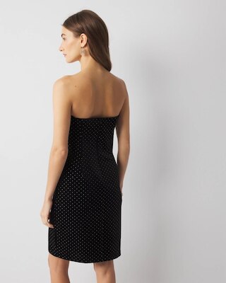 Strapless Studded Velvet Mini Dress