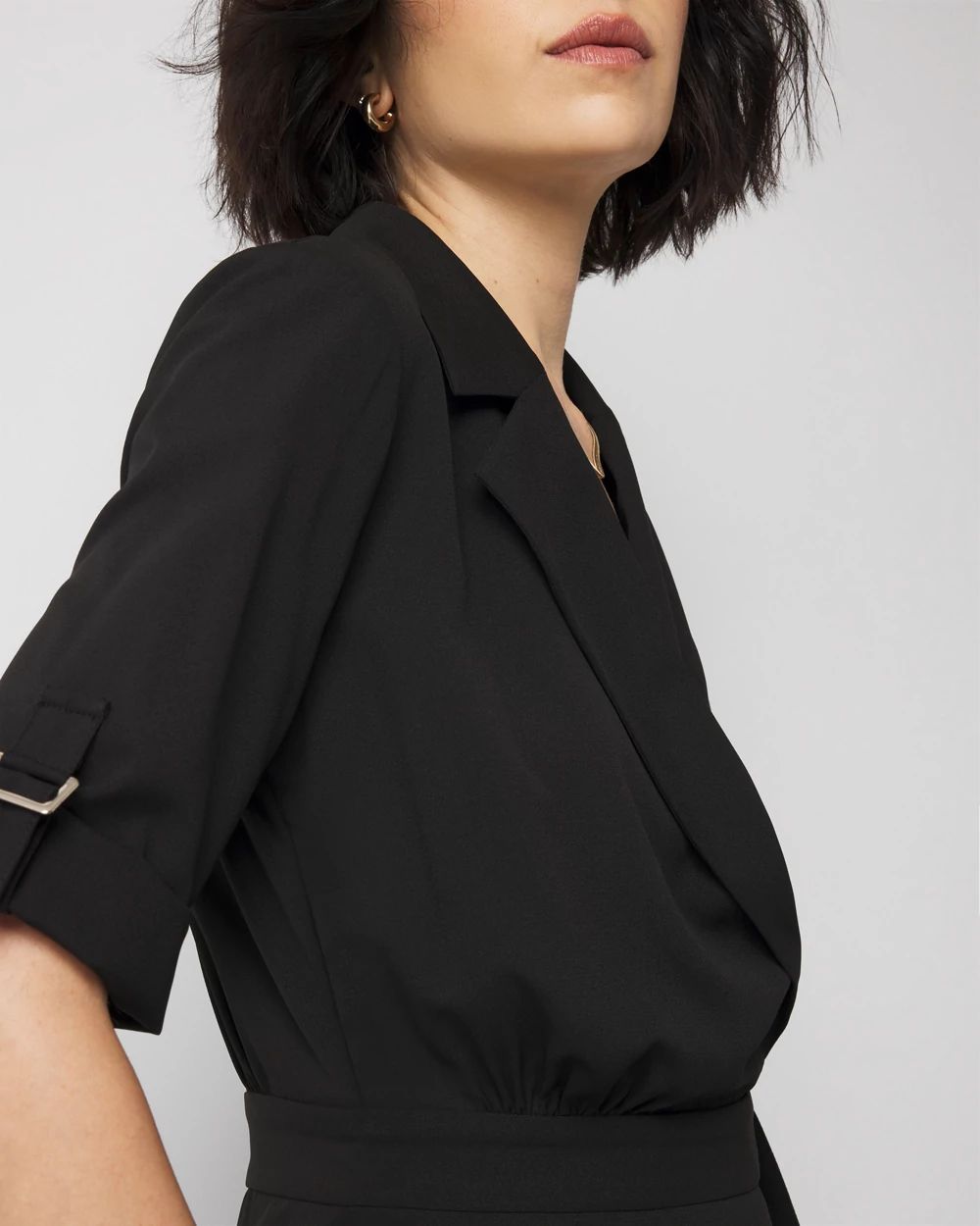 Crepe Shirt Dress
