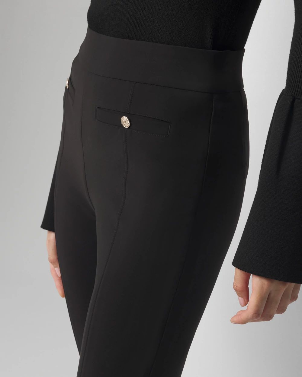 Petite High-Rise Scuba Bootcut Pants