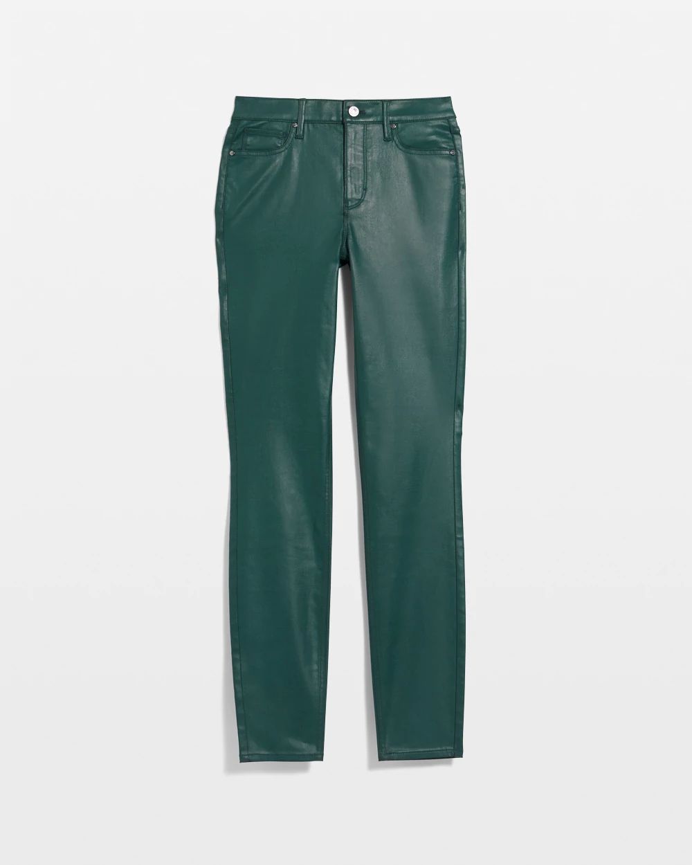 High-Rise Coated Skinny Jeans